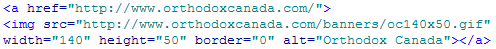 Code for Orthodox Canada button 140x50 pixels